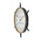 33" White & Blue Wood & Rope Ship Wheel Decorative Wall Clock